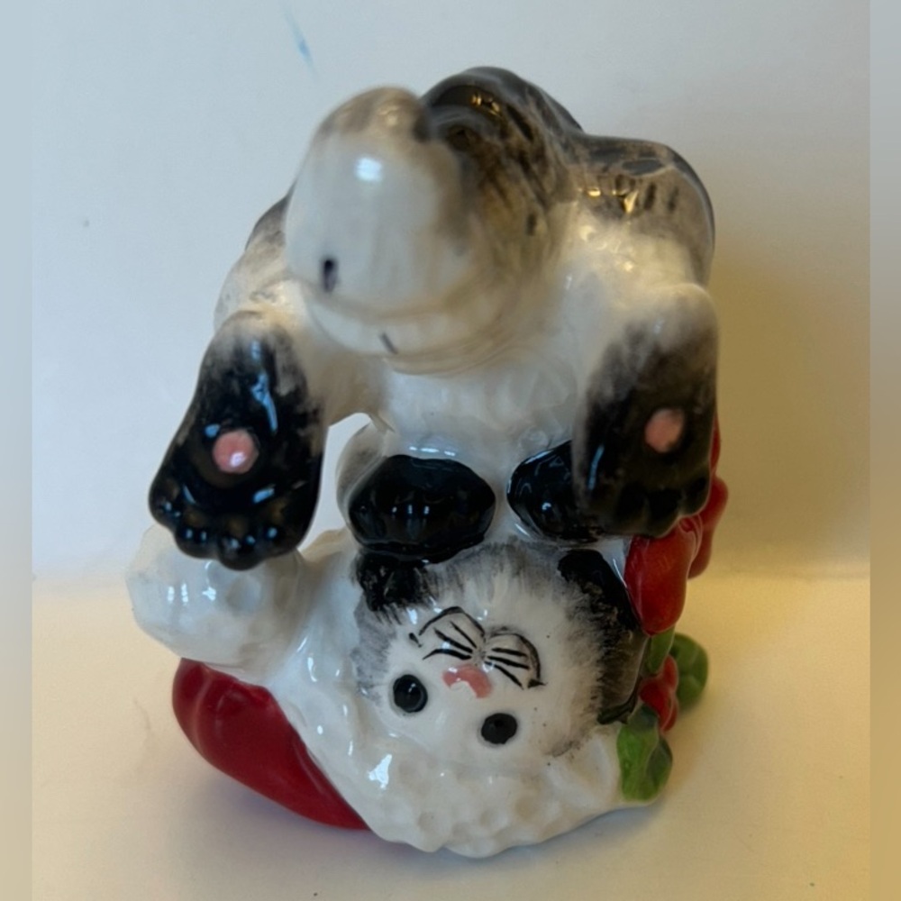 Fitz & Floyd Christmas Kitty Claus Cats Ceramic Tumblers Holiday Kittens FF